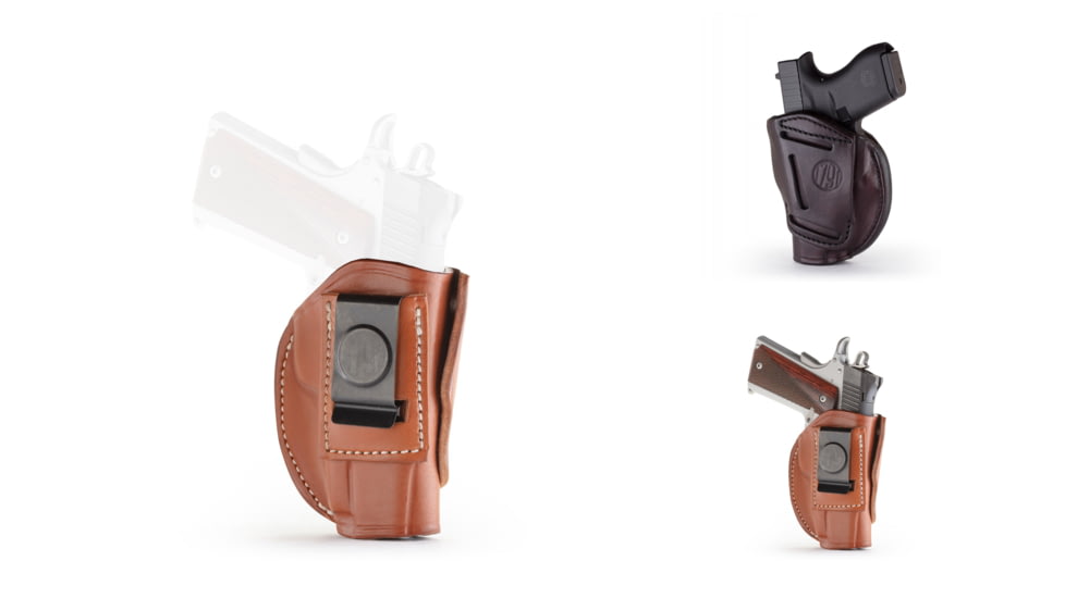 1791 Gunleather 4 Way Concealment &amp; Belt Leather Holster, Classic Brown, Signature Brown, Stealth Black