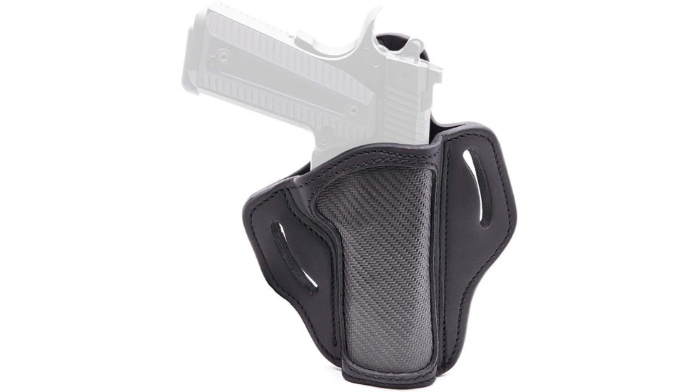 1791 Gunleather BH1- Carbon Fiber Belt Holster, Colt/Springfield/Sig 1911 4in/5in, Right Hand, Stealth Black, Size 1, CF-BH1-SBL-R