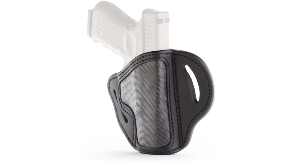 1791 Gunleather BH2.3- Carbon Fiber Open Top Multi-Fit Belt Holster, CZ P07, H&amp;K P2000, Styer M9-A1, Right Hand, Stealth Black, Size 2.3, CF-BH2.3-SBL-R