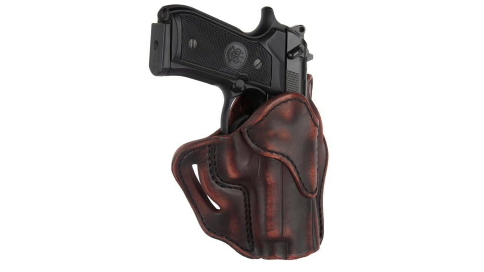 1791 Gunleather BH2.3- Open Top Multi-Fit Belt Holster, Beretta 92FS, H&amp;K VP9, Sig P220, Right Hand, Size 2.3, Vintage, Vintage, 2.3, BH2.3-VTG-R