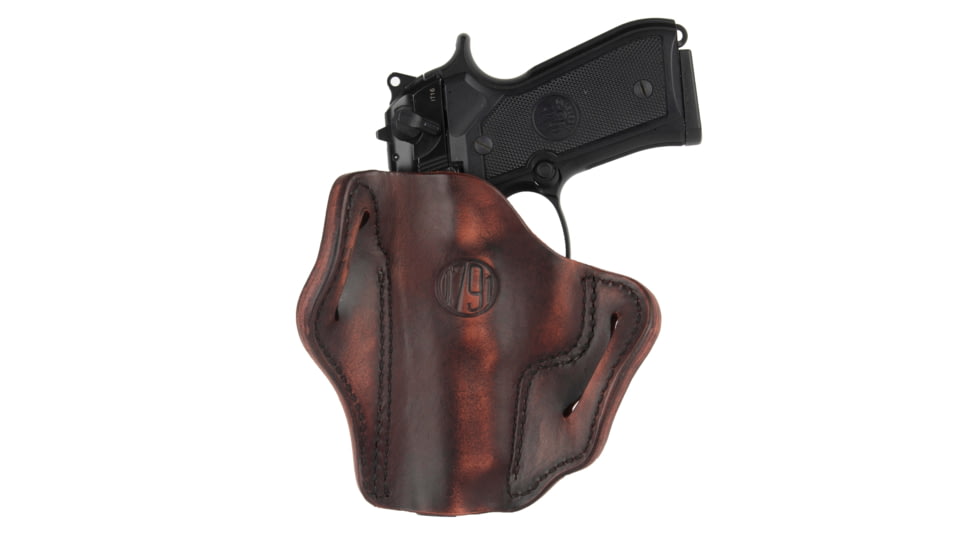 1791 Gunleather BH2.3- Open Top Multi-Fit Belt Holster, Beretta 92FS, H&amp;K VP9, Sig P220, Right Hand, Size 2.3, Vintage, Vintage, 2.3, BH2.3-VTG-R