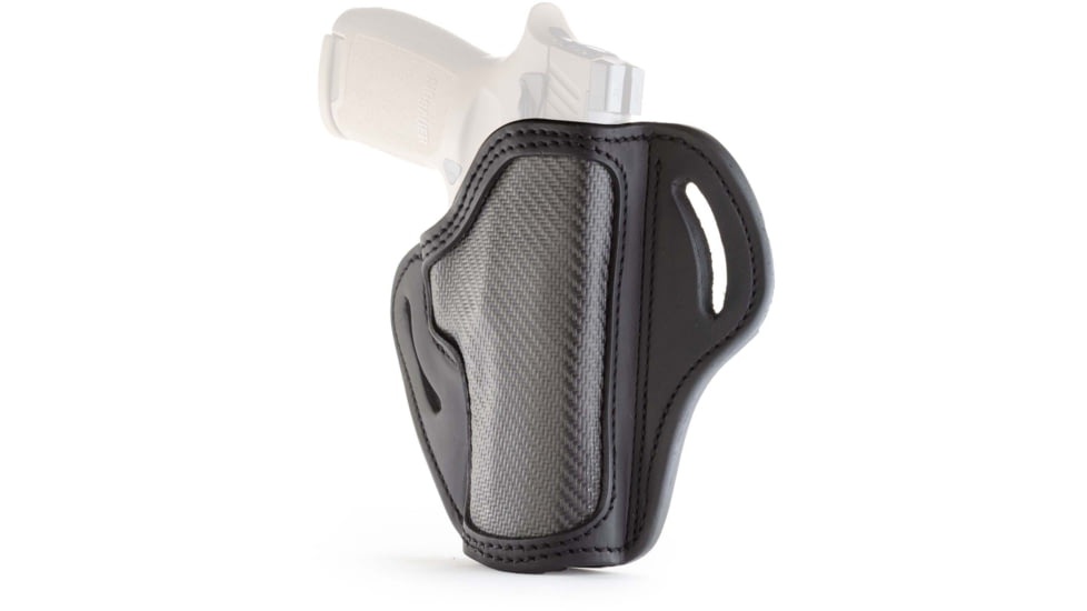 1791 Gunleather BH2.4- Carbon Fiber Open Top Multi-Fit Belt Holster, H&amp;K Mark 23, Springfield XDM 4.5in, Right Hand, Stealth Black, Size 2.4, CF-BH2.4-SBL-R
