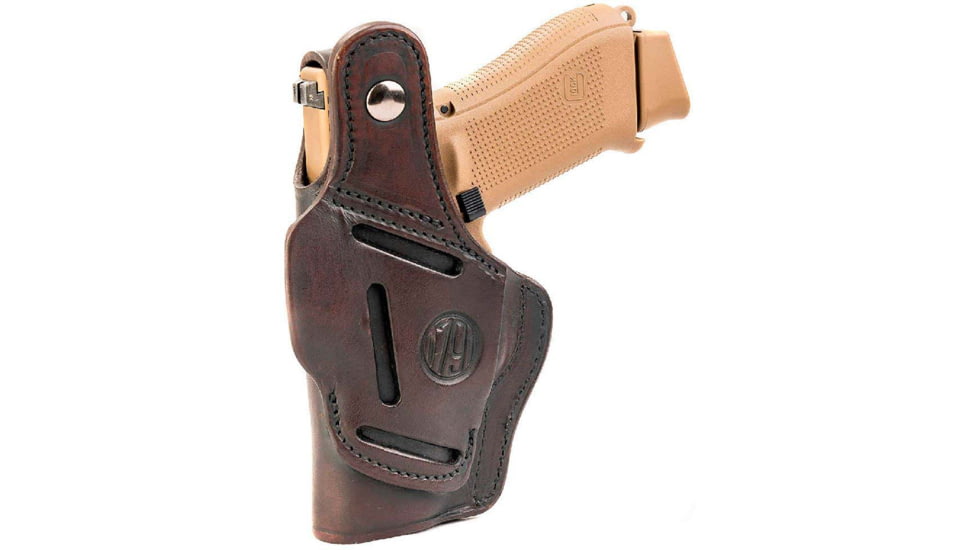 1791 Gunleather BHT3- Open Top Multi-Fit Thumb Break Holster, S&amp;W MP9/MP40, Taurus PT111, Right Hand, Signature Brown, Size 3, BHT-3-SBR-R