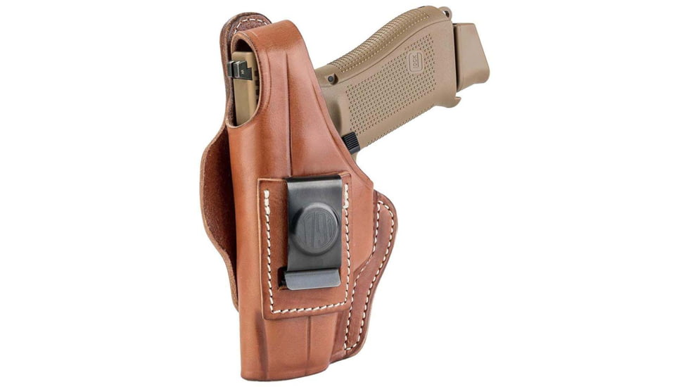 1791 Gunleather BHT4- Open Top Thumb Break Holster, Glock 17/19, Walther P99, Sig P225, Right Hand, Classic Brown, Size 4, BHT-4-CBR-R