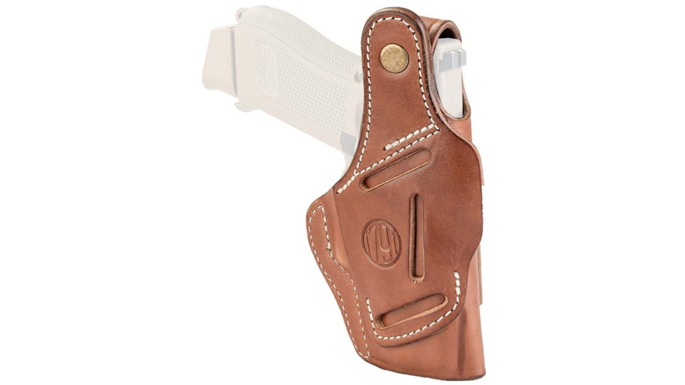 1791 Gunleather BHT4- Open Top Thumb Break Holster, Glock 17/19, Walther P99, Sig P225, Right Hand, Classic Brown, Size 4, BHT-4-CBR-R