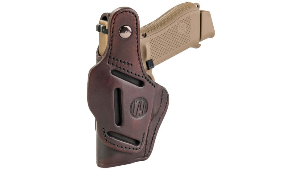 1791 Gunleather BHT4- Open Top Thumb Break Holster, Glock 17/19, Walther P99, Sig P225, Right Hand, Signature Brown, Size 4, BHT-4-SBR-R