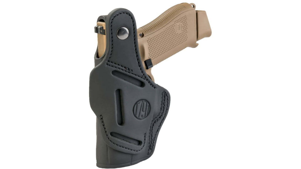 1791 Gunleather BHT4- Open Top Thumb Break Holster, Glock 17/19, Walther P99, Sig P225, Left Hand, Stealth Black, Size 4, BHT-4-SBL-L