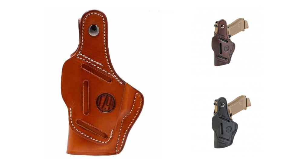 1791 Gunleather BHT4 - Open Top Thumb Break Holster, Classic Brown, Signature Brown, Stealth Black