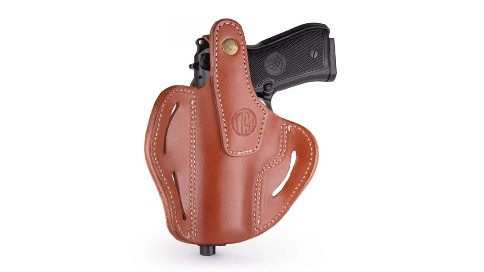 1791 Gunleather BHX- Thumb Break Holster, Beretta 92FS, H&amp;K VP40, Styer M9-A1, Right Hand, Classic Brown, Size 4, BHX-4-CBR-R