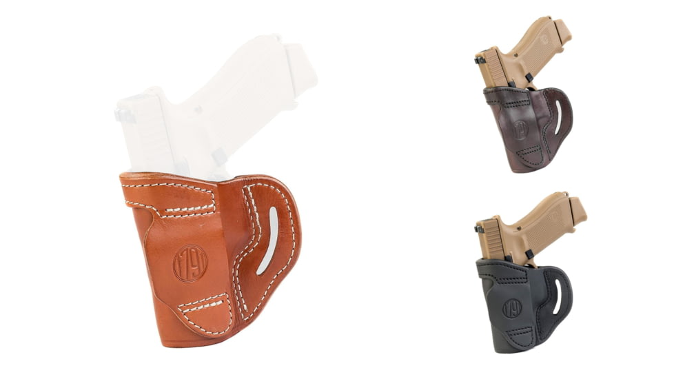 1791 Gunleather BL1P Belt Slide Holster, Classic Brown, Signature Brown, Stealth Black