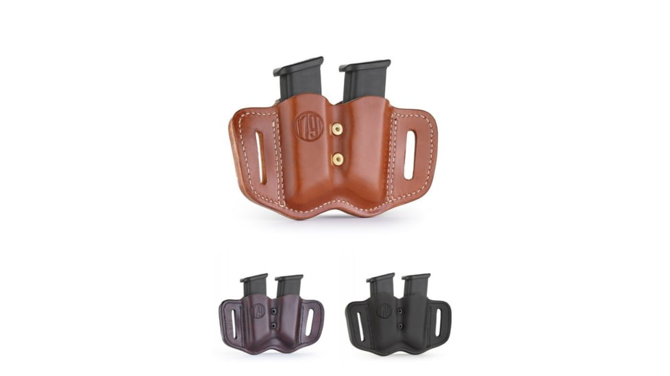 1791 Gunleather Double Magazine Holster for Polymer Double Stack, Classic Brown, Signature Brown, Stealth Black