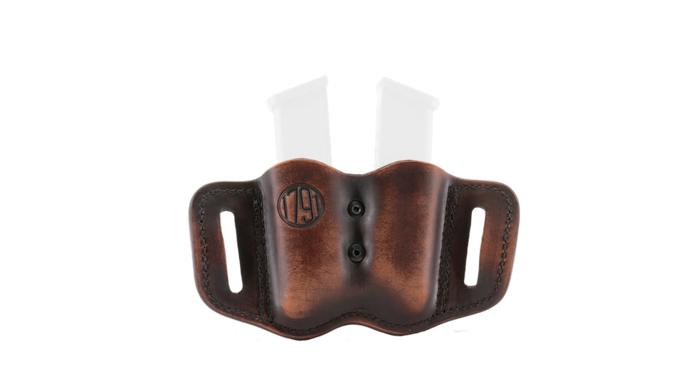 1791 Gunleather Double Magazine Holster for Polymer Double Stack, Size 2.2, Vintage, Vintage, 2.2, MAG-F-2.2-VTG-A