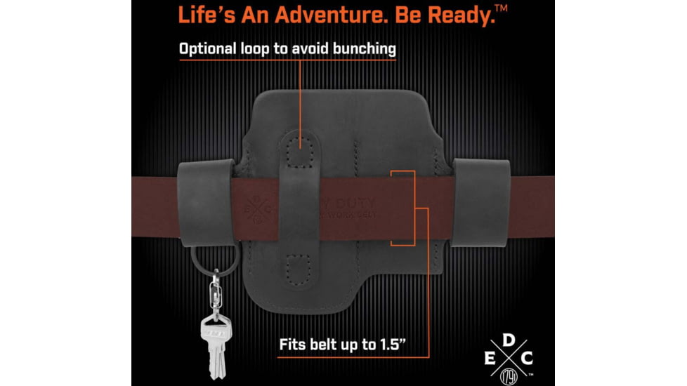 1791 Gunleather EDC Heavy Duty Action Snap Organizer, Small Flex, Chestnut, HD-AS-SF-CHN-A