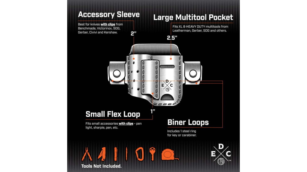 1791 Gunleather EDC Heavy Duty Action Snap Organizer, Small Flex, Chestnut, HD-AS-SF-CHN-A