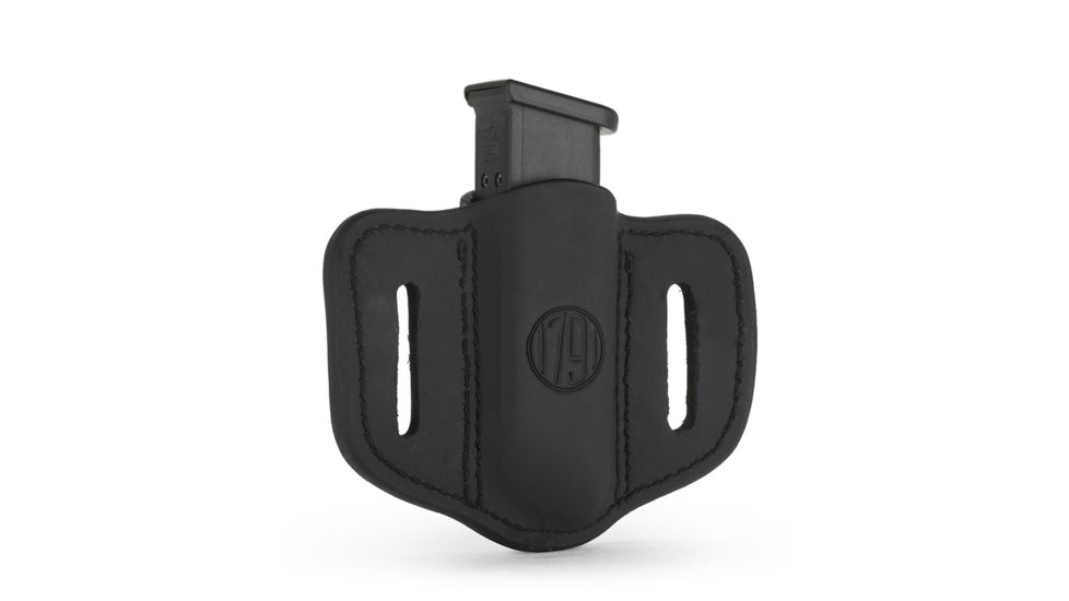 1791 Gunleather MAG 1.2- Single Magazine Holster for Double Stack Mags, Stealth Black, Size 1.2, MAG-1.2-SBL-A