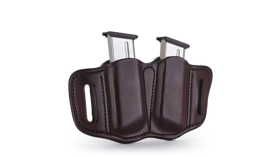 1791 Gunleather MAG 2.1- Double Magazine Holster for Single Stack Mags, Signature Brown, Size 2.1, MAG-2.1-SBR-A