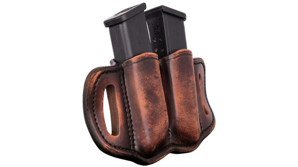 1791 Gunleather MAG 2.1- Double Magazine Holster for Single Stack Mags, Size 2.1, Vintage, Vintage, 2.1&amp;M1.2, MAG-2.1-VTG-A