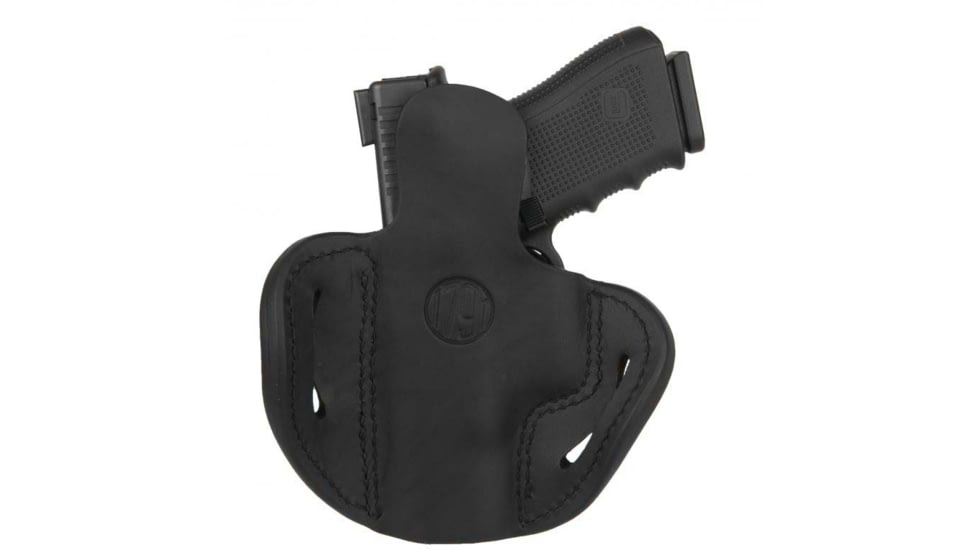 1791 Gunleather Mossy Oak Bottomland Camo Nylon, Optic Ready, Open Top Belt Holster, Size 2.1, RH, Stealth Black/Bottomland Camo, Stealth Black/Bottomland Camo, 2.1, MOBH-2.1-SBL-R