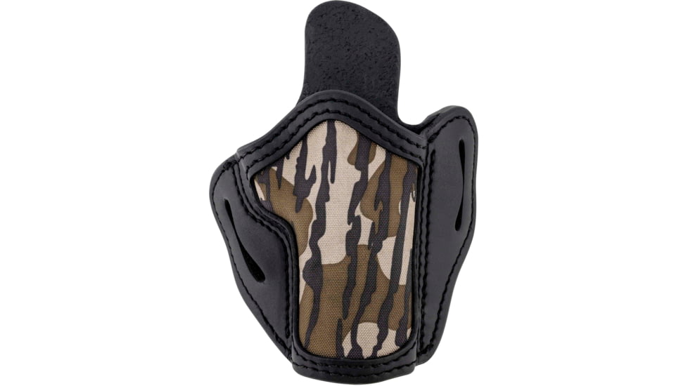 1791 Gunleather Mossy Oak Bottomland Camo Nylon, Optic Ready, Open Top Belt Holster, Size 2.1, RH, Stealth Black/Bottomland Camo, Stealth Black/Bottomland Camo, 2.1, MOBH-2.1-SBL-R