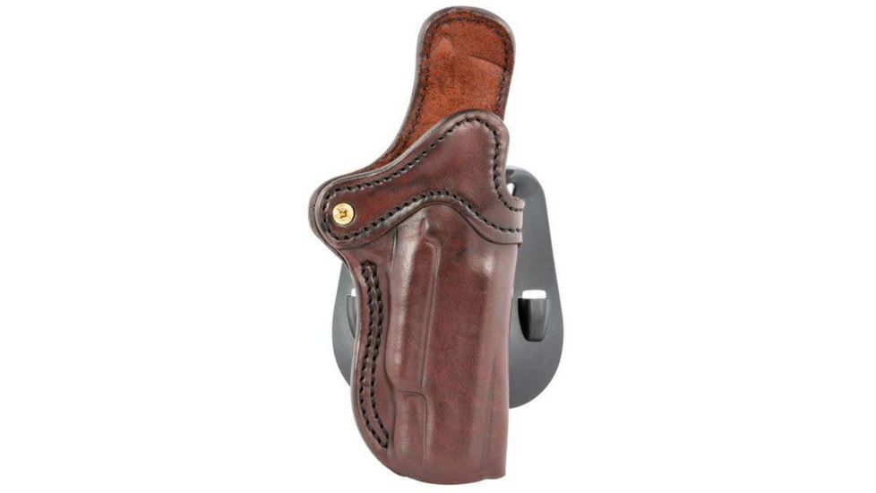 1791 Gunleather Optic Ready Multi-Fit Paddle Holster 2.3, Signature Brown Leather OWB Glock 17/S&amp;W Shie, ORPDH21SBRR PDH-2