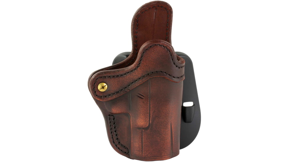 1791 Gunleather Optic Ready Multi-Fit Paddle Holster 2.3, Signature Brown, Glock 17/S&amp;W Shie, Vintage, Vintage, 2.1, OR-PDH-2.1-VTG-R