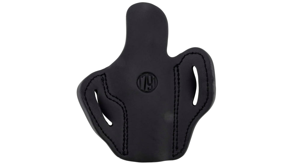 1791 Gunleather Optic Ready BH 2.4 Belt Holster, Stealth Black Leather, OWB Open Top, Left, ORBH24SBLL