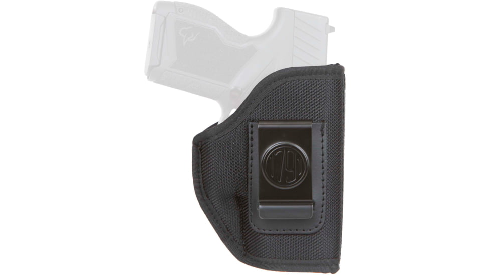 1791 Gunleather Premium Ballistic Nylon Size 1 IWB Holster, Beretta Pico/ Ruger EC9s/ SIG Sauer P239/P365, Right Hand, Black, PN-IWB-1-BLK-R