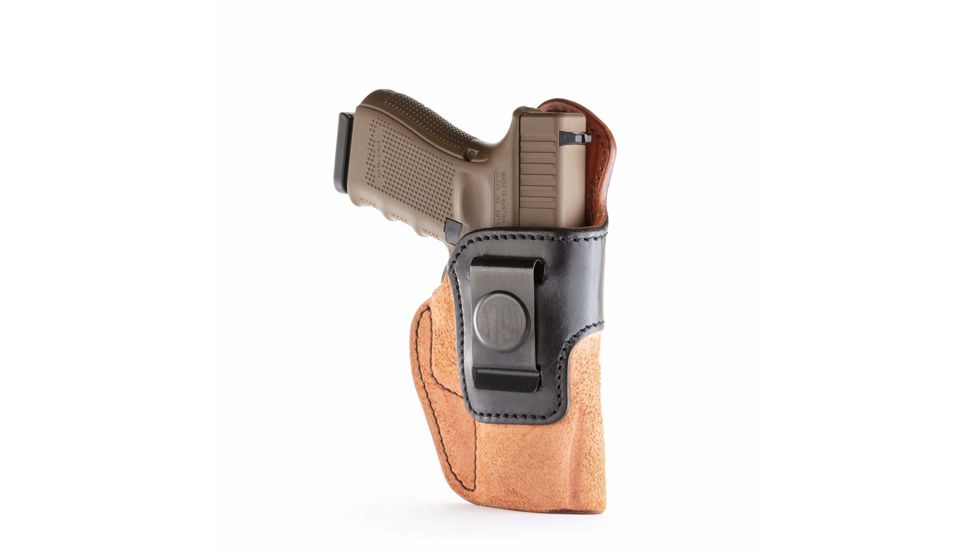 1791 Gunleather Rigid Concealment Holster, CZ 75, Taurus G2/PT111, Springfield XDS/XDE, Right Hand, Brown on Black, Size 5, RCH-5-BLB-R