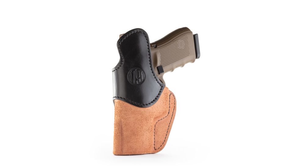 1791 Gunleather Rigid Concealment Holster, Glock 25/26, Sig P225, Ruger SR9, Right Hand, Brown on black, Size 4, RCH-4-BLB-R