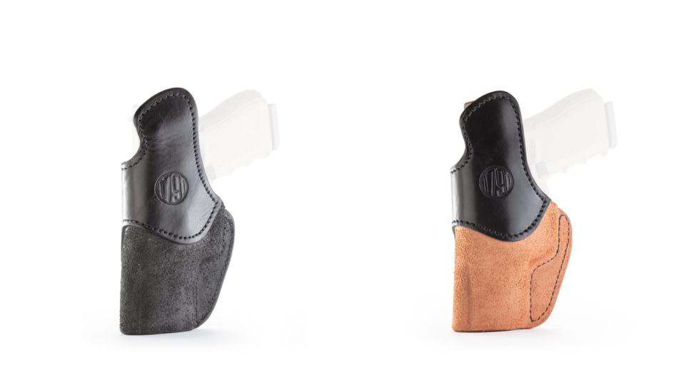 1791 Gunleather Rigid Concealment Holster, Black, Brown on Black