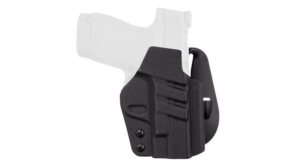 1791 Gunleather Tactical G2C/G3 Kydex OWB/Paddle Holster, Taurus G2C, Right Hand, Black, TAC-OWB-G2C/G3-BLK-R