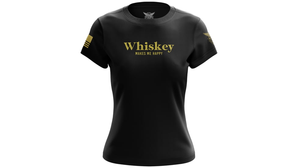 We the People Holsters Whiskey Makes Me Happy Womens Short Sleeve Shirt 07CAD25F, 6884869701730