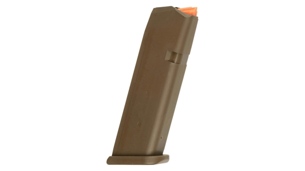 Glock G17 9mm Luger 17 Round Pistol Magazine, FDE w/ Orange Follower, 1 Pack, 47354