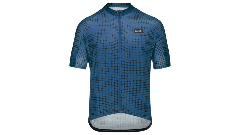 GOREWEAR Camo Grid Cycling Jersey Mens in Sphere Blue Medium Form fit 7FA3DBBF, 100934-AZ00-L