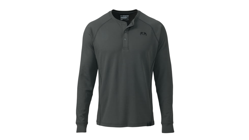KUIU PRO 200 Henley in Gunmetal Size 3XL DD83FEB6, Gunmetal, 3XL, Merino, Adult, Male, 7889340924062