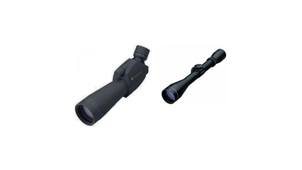2-PC Leupold Outdoor Spot-&amp;-Shoot Pack - Leupold Angled Spotting Scope + Case &amp; Tripod 55888 and Leupold Rifle Scope Duplex Reticle 56600