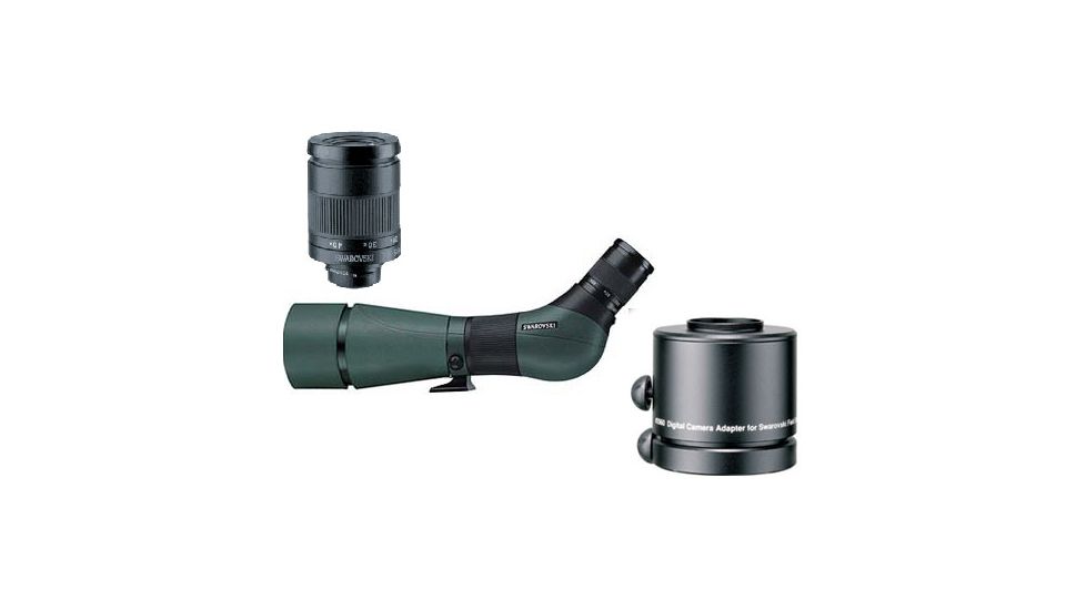 3-PC Swarovski Nature Observation Package w/ DigiScope Adapter,  HD High Definition Angled Spotting Scope, Eyepiece and DCA Digiscoping Adaptor For Digital Cameras, SwarNature