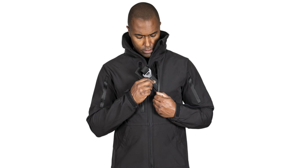 221B Tactical Tradecraft Tactical EDC/CCW Jacket 2.0 w/ Level IIIA Back Panel Only - Men's, Small, Black, TRDJKT20BPO-S-BLK