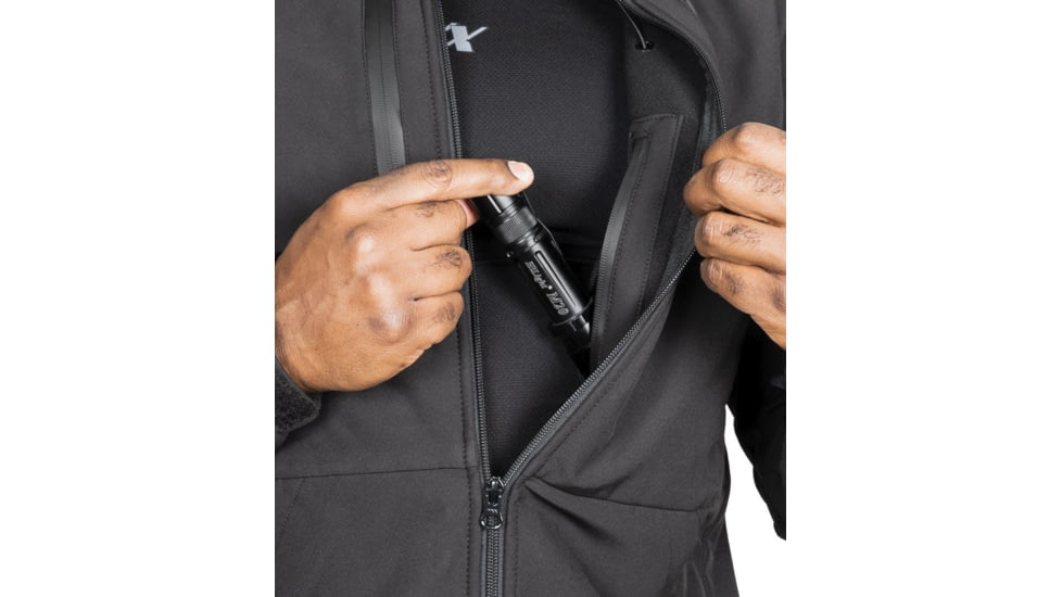 221B Tactical Tradecraft Tactical EDC/CCW Jacket 2.0 w/ Level IIIA Back Panel Only - Men's, Small, Black, TRDJKT20BPO-S-BLK