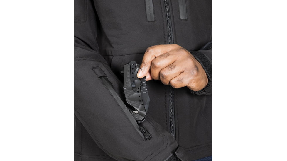 221B Tactical Tradecraft Tactical EDC/CCW Jacket 2.0 w/ Level IIIA Back Panel Only - Men's, Small, Black, TRDJKT20BPO-S-BLK