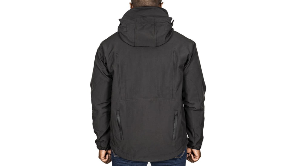 221B Tactical Tradecraft Tactical EDC/CCW Jacket 2.0 w/ Level IIIA Back Panel Only - Men's, Small, Black, TRDJKT20BPO-S-BLK