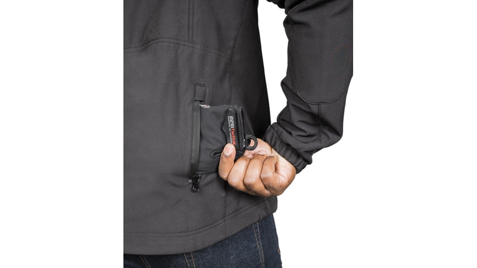 221B Tactical Tradecraft Tactical EDC/CCW Jacket 2.0 w/ Level IIIA Back Panel Only - Men's, Small, Black, TRDJKT20BPO-S-BLK