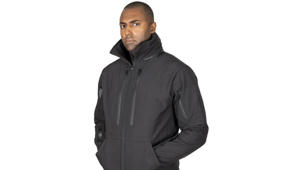 221B Tactical Tradecraft Tactical EDC/CCW Jacket 2.0 w/ Level IIIA Back Panel Only - Men's, Small, Black, TRDJKT20BPO-S-BLK