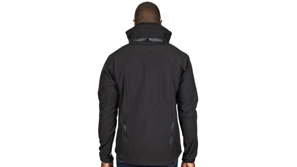 221B Tactical Tradecraft Tactical EDC/CCW Jacket 2.0 w/ Level IIIA Back Panel Only - Men's, Small, Black, TRDJKT20BPO-S-BLK