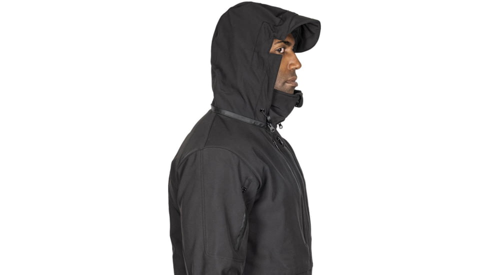 221B Tactical Tradecraft Tactical EDC/CCW Jacket 2.0 w/ Level IIIA Back Panel Only - Men's, Small, Black, TRDJKT20BPO-S-BLK