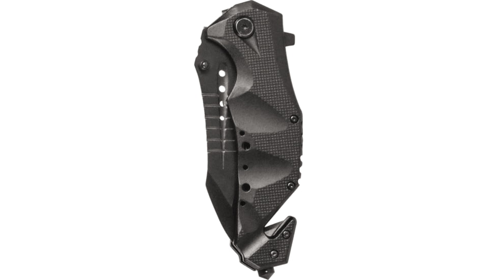 221B Tactical Vanquish First Responder RFX Tool - Assisted Opening Folding Knife, 440C Stainless Steel Blade, Black, VNQ-FRX-OS-BLK