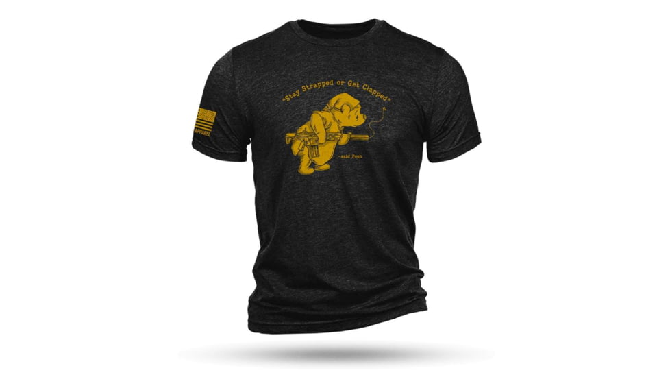 Nine Line Pooh Bear Short Sleeve Shirt Black M 922F090A, NVPOOHBEARTSTRIBLACKS