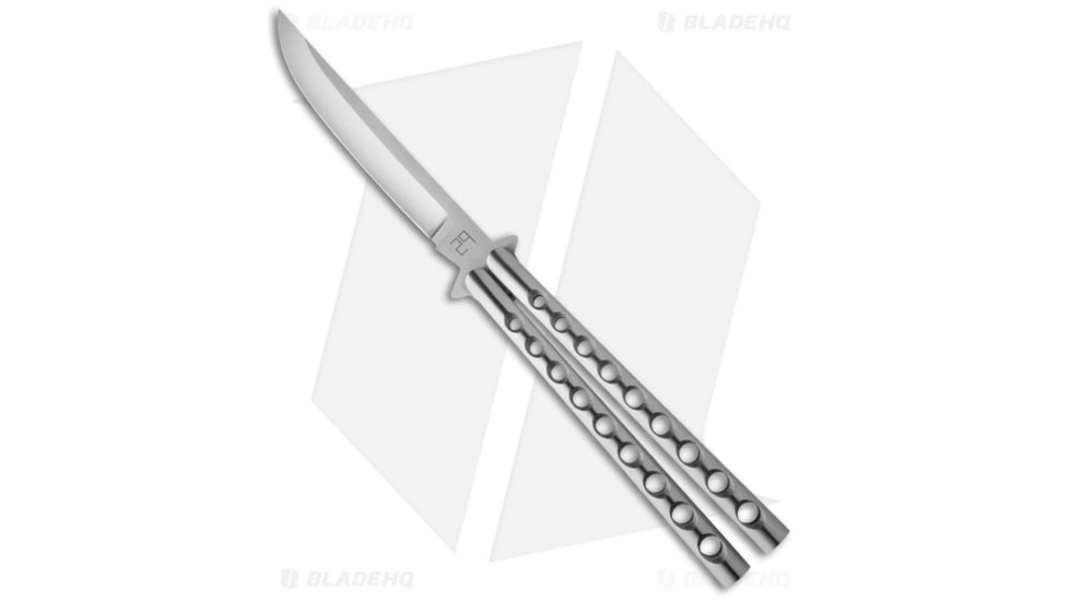 29 Knives Chris Olofson Custom Butterfly Folding Knife, 5.19in, CPM S30V, Blade, Steel, Gray Handle, Gray/Silver, 11.00 inch, BHQ-19715