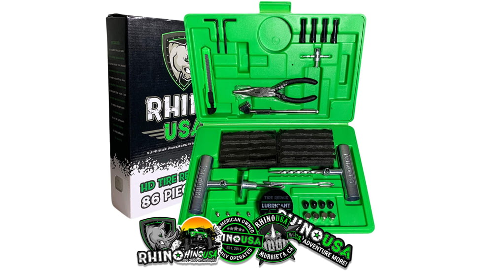 Rhino USA 86 Piece Tire Repair Kit 0AD9F391, RNO-TIRE-REPAIR-KIT
