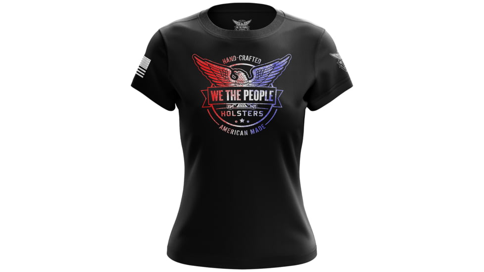 We The People Holsters Distressed Flag Logo Womens Short Sleeve Shirt 23C66C6E, 6549654667362